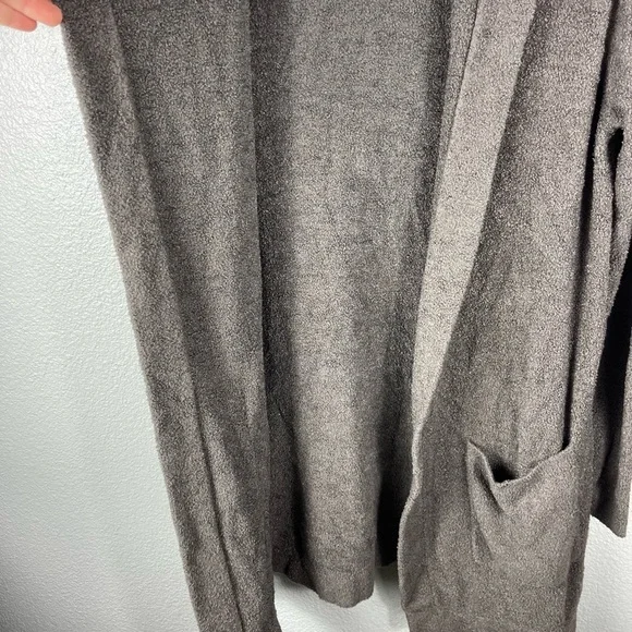 Barefoot Dreams CozyChic Lite Wrap Cardigan Womens XS/S Brown 480 Hooded Sweater - Picture 4 of 9